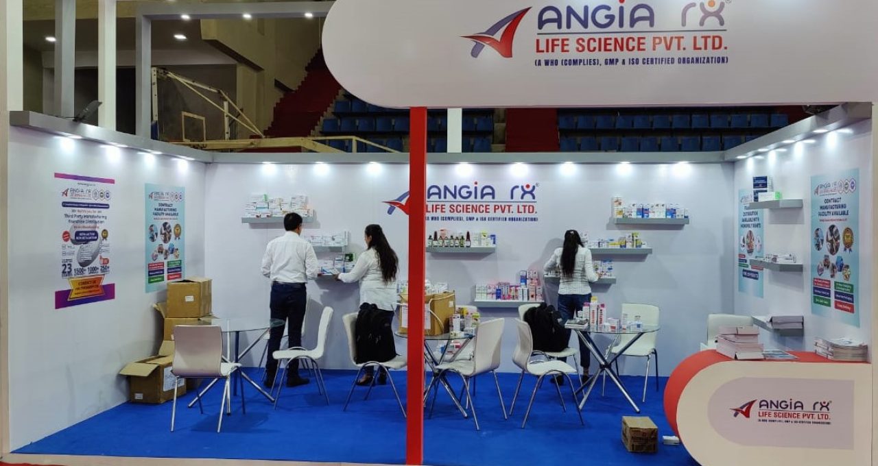 angia rx life science stall in indian fharma fair ranchi jharkhand